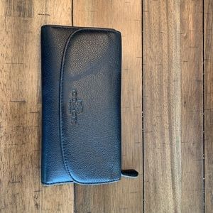 Coach black leather wallet